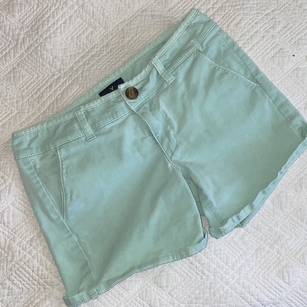 American Eagle teal shorts size 2